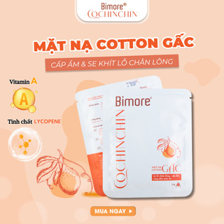 Combo 3 Mặt nạ Cotton Gấc Bimore cấp ẩm se khít lỗ chân lông