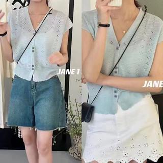 Áo len montogi lỗ khuy đôi tay hến  tôn dáng MS164