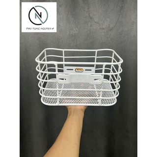 Rổ lưới thái vuông gắn xe Scoopy (trắng, đen)