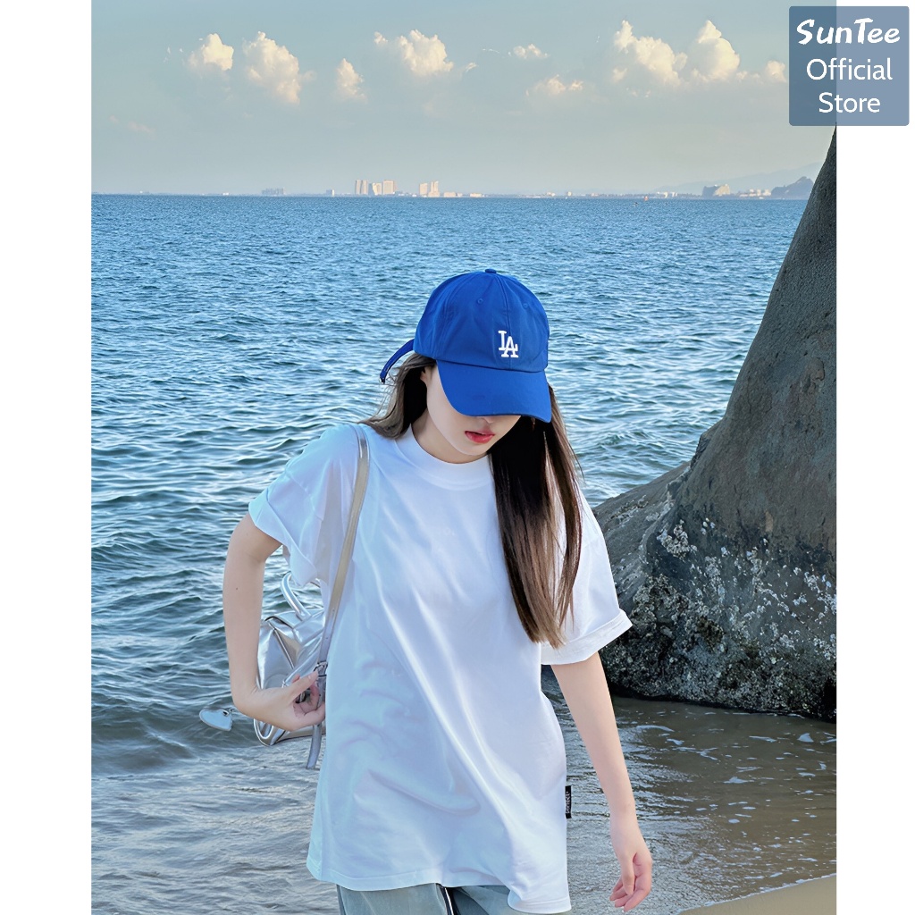 Áo thun form rộng unisex SUNTEE STFR001 phong cách basic trơn vải cotton 250GSM cao cấp thoáng mát | BigBuy360 - bigbuy360.vn