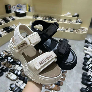 Sandal nữ đế 5cm quai miumiu mẫu mới 2 màu size 35-39