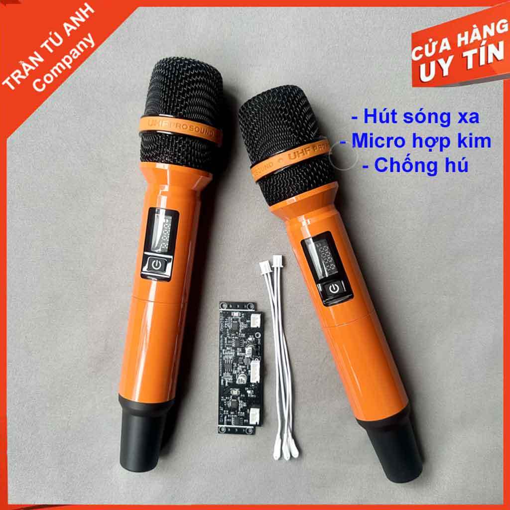 Micro loa kéo củ k8 chống hú, màu cam khác biệt, micro loa kéo kèm bo mới nhất