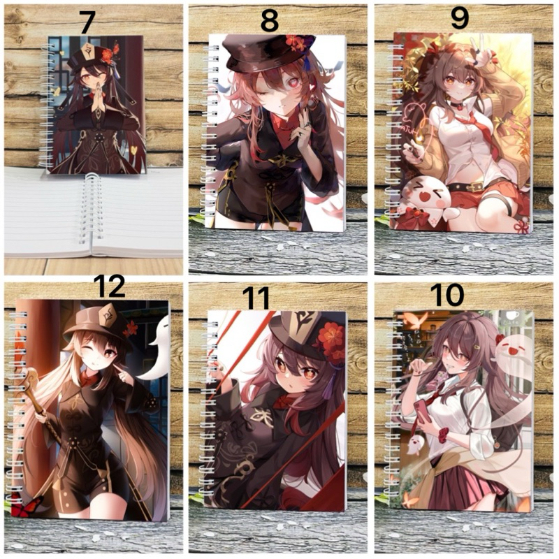 Sổ Hu tao Genshin impact gáy lò xo a6 200 trang/ sổ viết hình hu tao