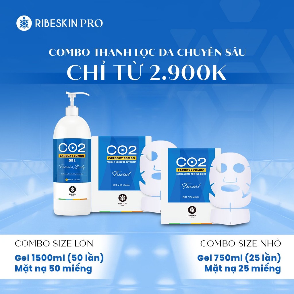 [HÀNG CÔNG TY] Bộ thải độc da MẶT VÀ BODY CO2 Carboxy Ribeskin giúp da sạch sâu, căng bóng, ngăn ngừ