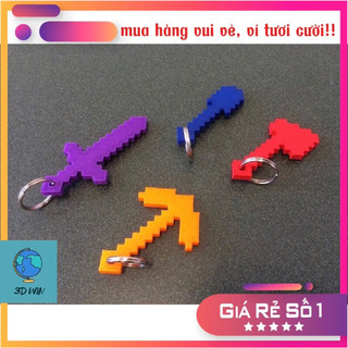 Móc khoá game minecraft pixel cute chất chơi móc balo móc chìa khoá 3d win