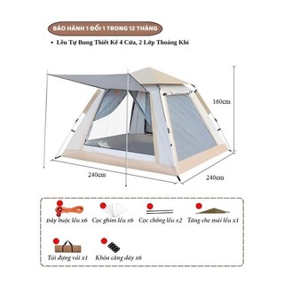 lều trại dã ngoại cho 4-6 người, lều gia đình bán giá gốc cho các đơn hàng đầu tiên