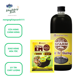 Bộ đôi ủ rác nhà bếp thành phần hữu cơ từ chế phẩm EM plus Trichoderma và mật rỉ đường Sfarm