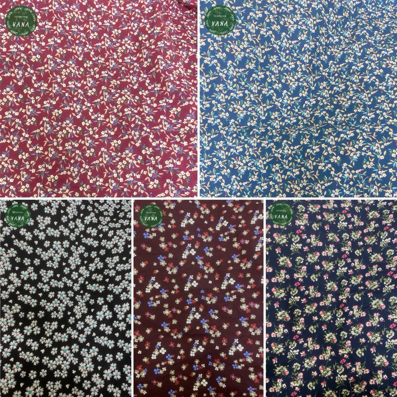 Vải thô cào bông hoa
