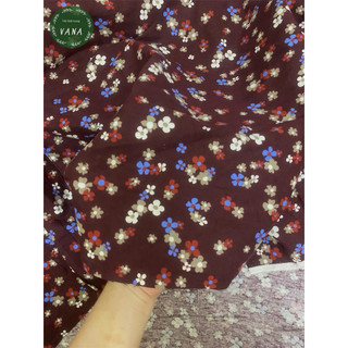 Vải thô cào bông hoa