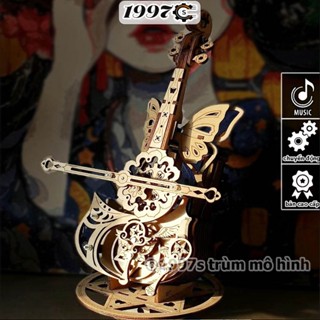 Hộp Nhạc Gỗ Lắp Ráp Đàn Violin Chuyển Động Độc Đáo, Quà Tặng Sinh Nhật Ý Nghĩa Cho Bạn Gái, Mô Hình Lắp Ghép 3D DIY 1997