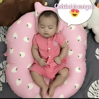Gối chống trào ngược tặng gối chống móp đầu cho bé