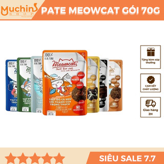 Pate mèo MEOWCAT gói 70g, pate cho mèo con, mèo trưởng thành đa dạng hương vị sản xuất tại Việt Nam - Muchinshop