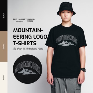 Áo thun cổ tròn Mountaineering Arch Logo T-shirts 100% cotton dáng rộng The January Outdoor TJO4ST5