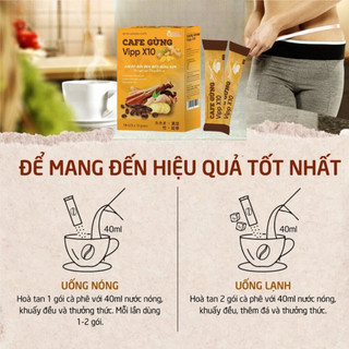 Cà phê gừng ginger coffee collagen giảm cân - cà phê giảm cân cấp tốc, đẹp da, giữ dáng hộp 15 gói