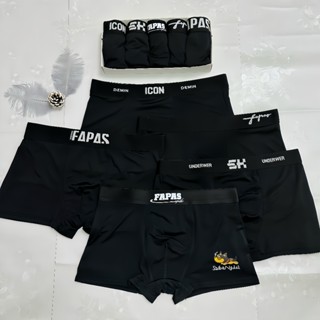 Quần Sịp nam màu đen cao cấp co giản 4 chiều  thoải mái chất vải thun lạnh mềm  mát kháng khuẩn đồ lót nam boxer
