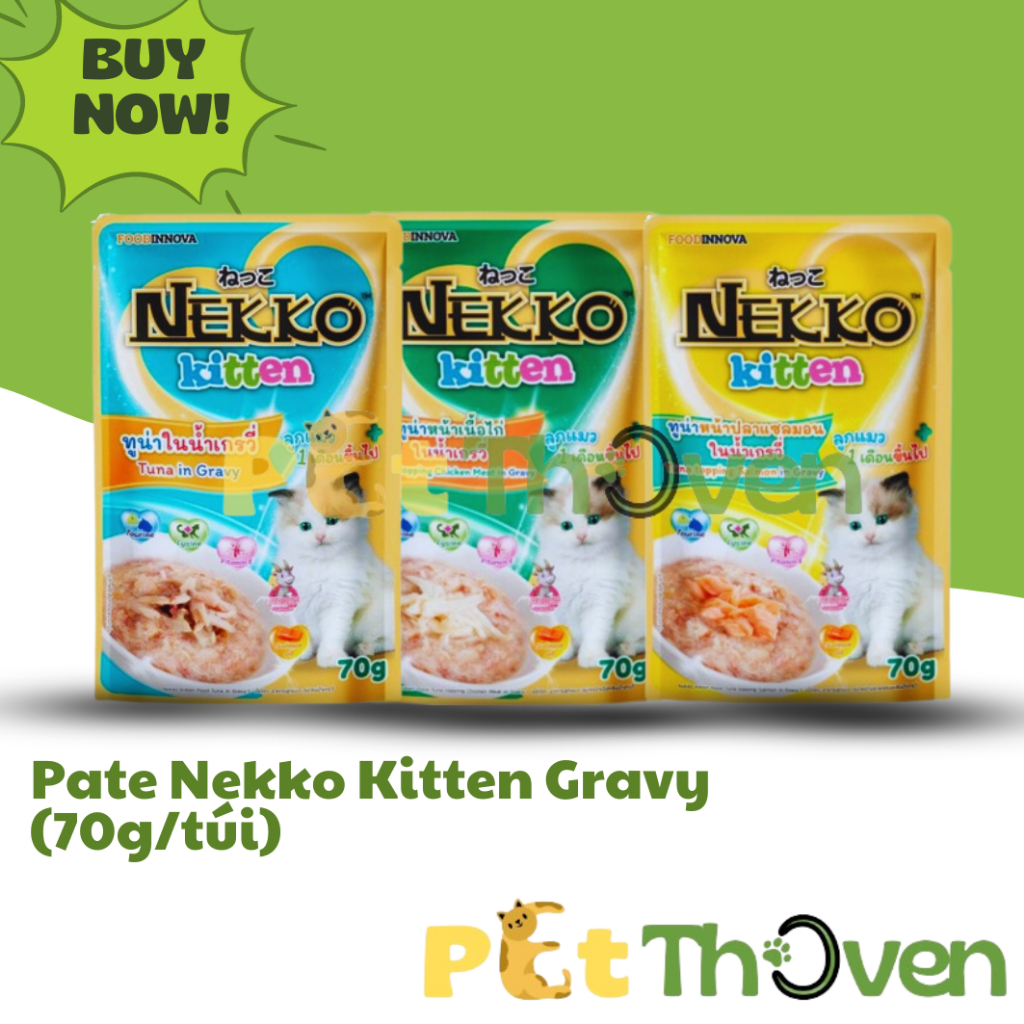 (Kitten) Pate Nekko gói 70g cho mèo - Nhập Khẩu Thái Lan cho mèo con
