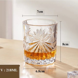 Ly rock uống rượu whisky, ly thủy tinh pha lê uống rượu ngoại, ly cốc uống nước