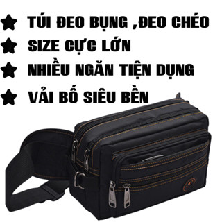Túi Đeo Bụng Đựng Tiền Nam Nữ Đeo Hông Đeo Chéo Vải Dù Thời Trang Túi Bao Tử Size Lớn Tiện Dụng Chắc Chắn Bền Đẹp