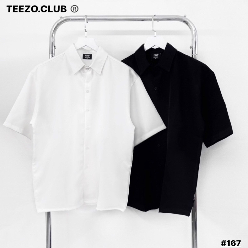Sơ Mi TN 167 TZC Form Unisex/ Black, White - TEEZO.CLUB