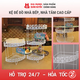 Kệ góc nhà tắm, kệ góc bếp trắng 3 tầng I Kệ góc để đồ nhà bếp, nhà tắm cao cấp