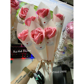 1 bông ốc quế màu dâu xinh