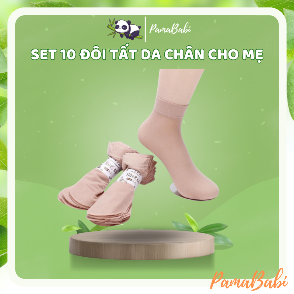 [Siêu dai] Sét 10 đôi tất da chân