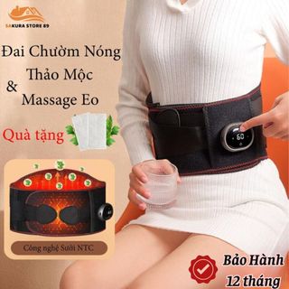 Đai lưng hỗ trợ cột sống cải thiện thoái hóa thoát vị, Đai massage hồng ngoại giảm đau chống gù lưng