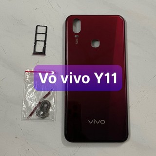 lưng vỏ vivo Y11 ,kèm khay sim,phím,kính camera