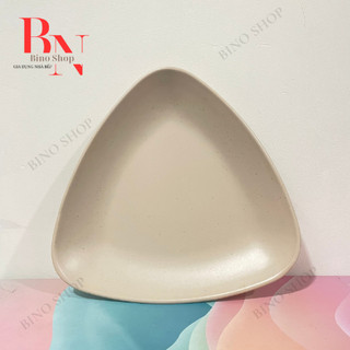 Đĩa Nhựa Melamine Tam Giác Nhám Nâu