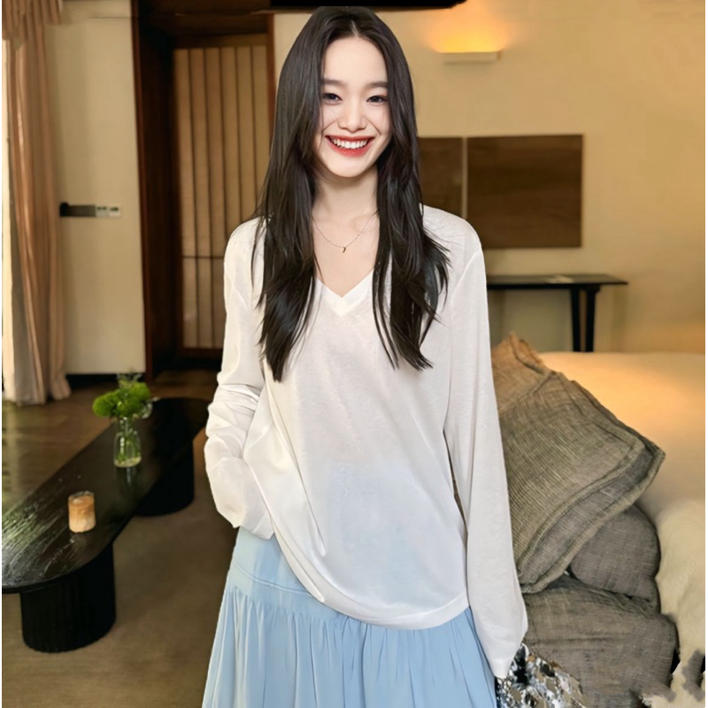 ÁO THUN TAY DÀI CỔ TIM
