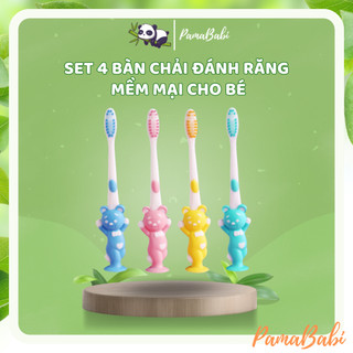 Set 4 chiếc bàn chải hình thú cho bé