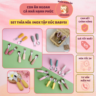 Bộ Thìa Nĩa Tập Xúc BabySi Cho Bé