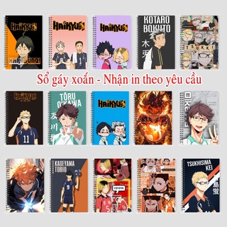 Sổ anime haikyuu nhiều mẫu gáy xoắn