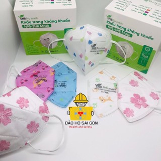 Hộp 20 cái khẩu trang n95 trẻ em SHB pro mask chính hãng, khẩu trang Kn95 cho bé chuẩn FFP2