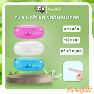 Rơ lưỡi silicon xỏ ngón siêu mềm cho bé, tưa lưỡi silicon