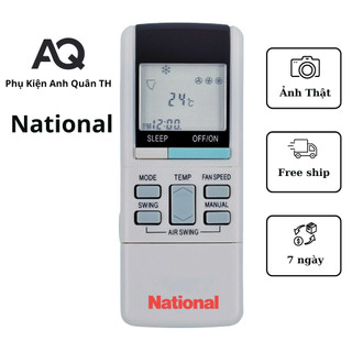 Remote máy lạnh national - điều khiển điều hòa National - MỚI 100% Tặng kèm pin