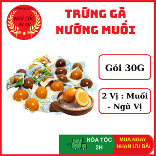 Trứng Gà Nướng Muối - Trứng Gà Nướng Ngũ Vị  Siêu Ngon - Trứng Gà Ăn Liền Trung Quốc - Quả To 30G - ngucoc_anvat