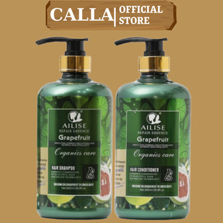 Cặp Dầu Gội Xả Bưởi AILISE GRAPEFRUIT 850ML * 2 Chống Rụng Tóc Kích Mọc Tóc Phục Hồi Tóc Khô Xơ