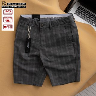 Quần short nam, Quần short Âu Caro vải mềm mịn thoáng mát chống nhăn, dày dặn - Bravery