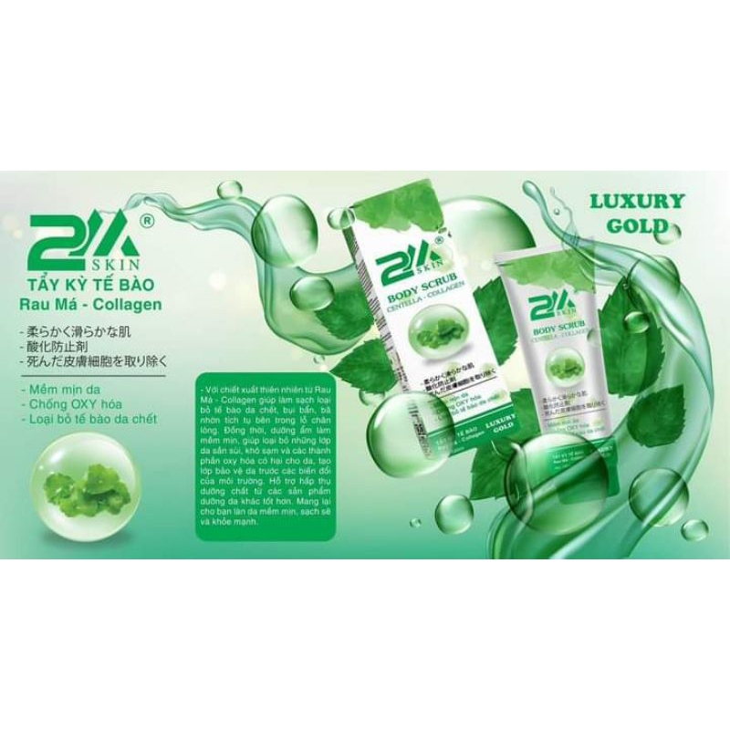 tẩy tế bào chết rau má collagen 2mskin