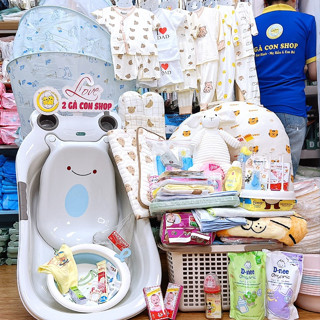 Sét đi sinh tone màu trung tính KUN ,Combo đồ chuẩn bị trước sinh đầy đủ quần áo sơ sinh,phụ kiện sơ sinh đi kèm