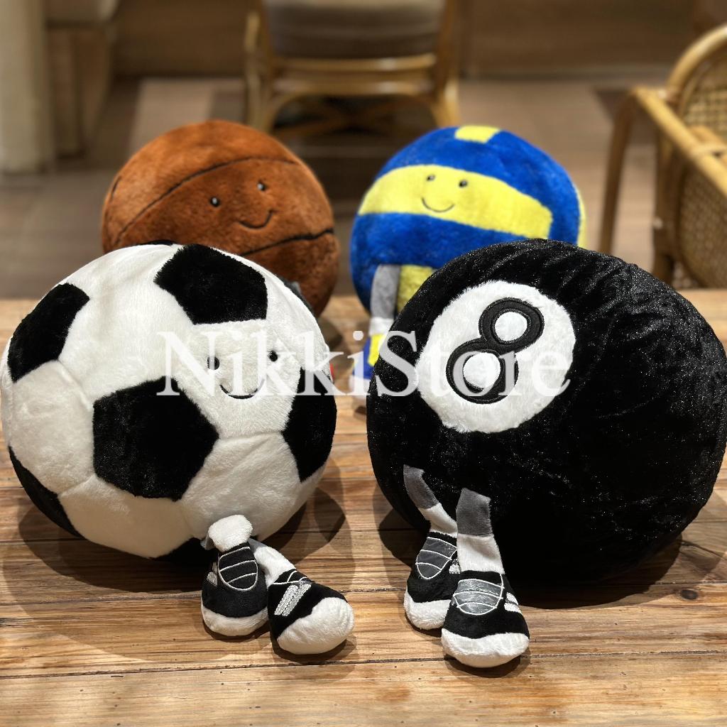 Gấu bông hình quả bóng đá size 35cm bóng rổ, bia mềm mịn dễ thương