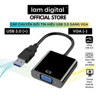 Cáp chuyển đổi tín hiệu usb 3.0 sang vga 4k