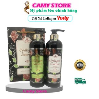 Dầu gội cặp Collagen Essence Yody phục hồi và kích thích mọc tóc 800mlx2
