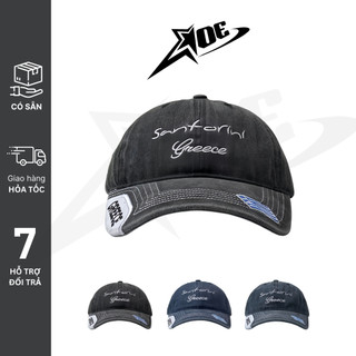 (Có sẵn) AOE STUDIO - Mũ lưỡi trai nam nữ Y2K chât liệu nón kết kaki thêu logo GREECE phong cách Hàn Quốc cá tính