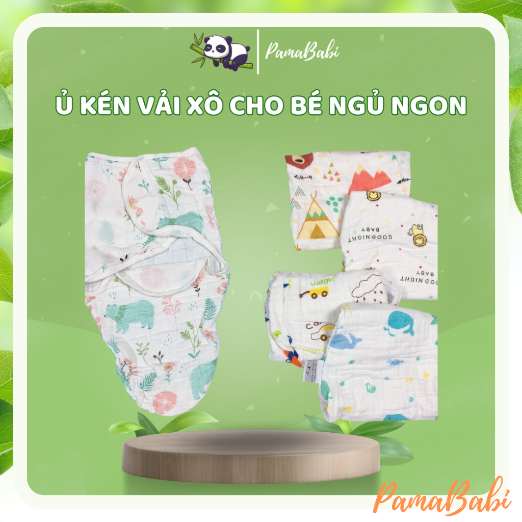 Ủ kén vải xô mềm mịn, thoáng khí cho bé ngủ ngon