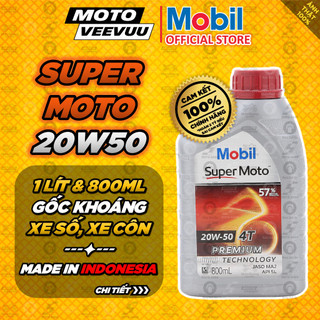 Dầu nhớt mobil super moto xe số 20w50 sj nắp đỏ indonesia