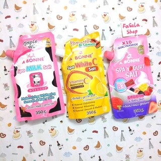 Muối tắm spa A BONNE' Thái Lan 350g sữa bò milk salt sữa chua hoa quả fruit yogurt đu đủ chanh papaya lemon abonne mụn