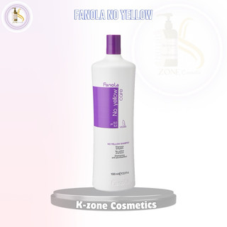 Dầu Gội khử vàng Fanola No Yellow 1000ml Dầu tím khử vàng tóc tẩy Giữ màu tóc nhuộm Dầu gội tím khử vàng bảo vệ màu tóc