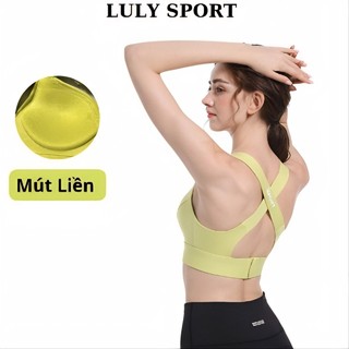  Áo tập gym yoga Mút đúc  LULY SPORT Lulu Với Dây Đan X Sau  Bản To Kèm Khuy Cài Điều Chỉnh Fom Áo Dễ Dàng 
